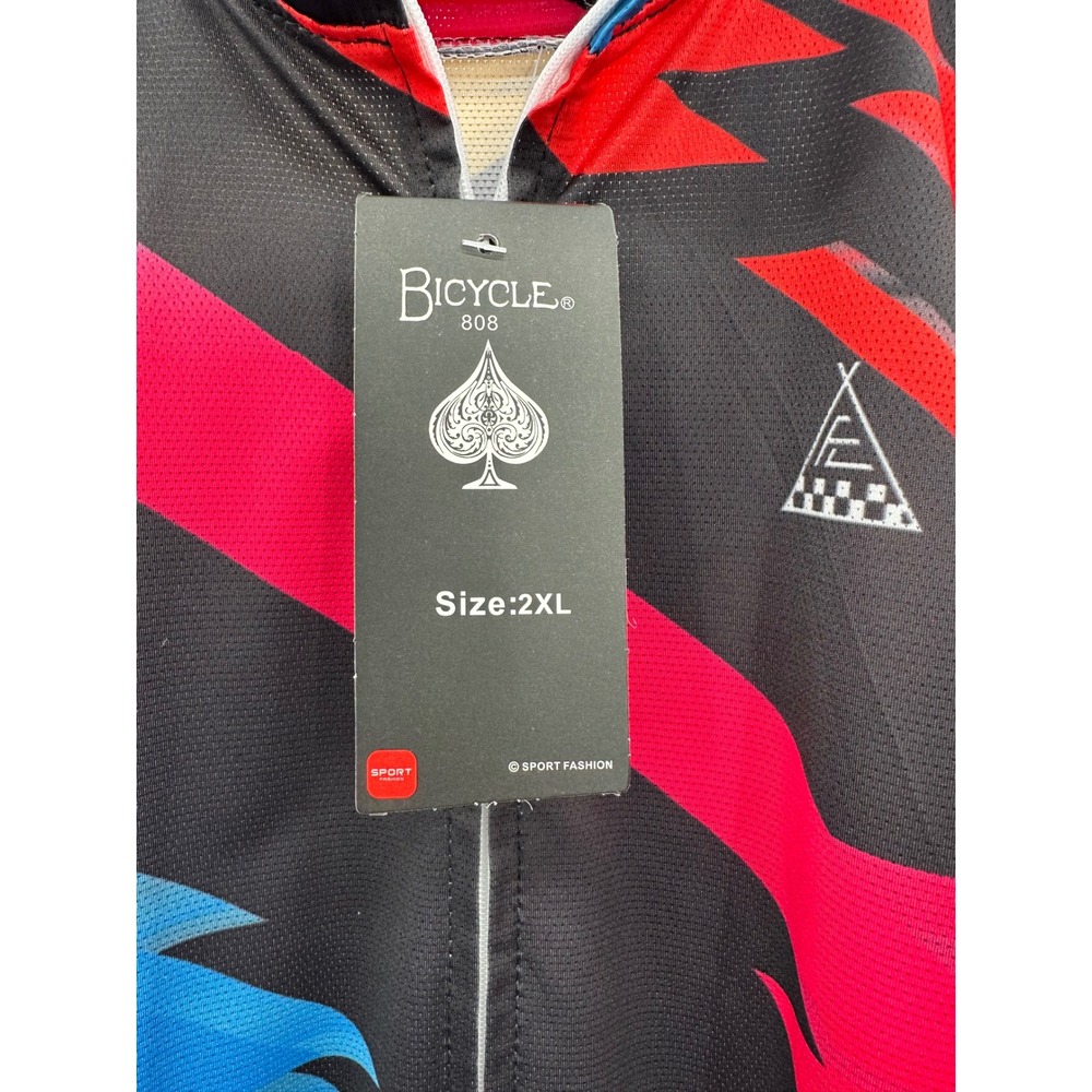 NWT Bicycle 808 Womens Plus 2XL Cycling Jersey Full Zip S/Sleeve Abstract Print - Picture 3 of 12